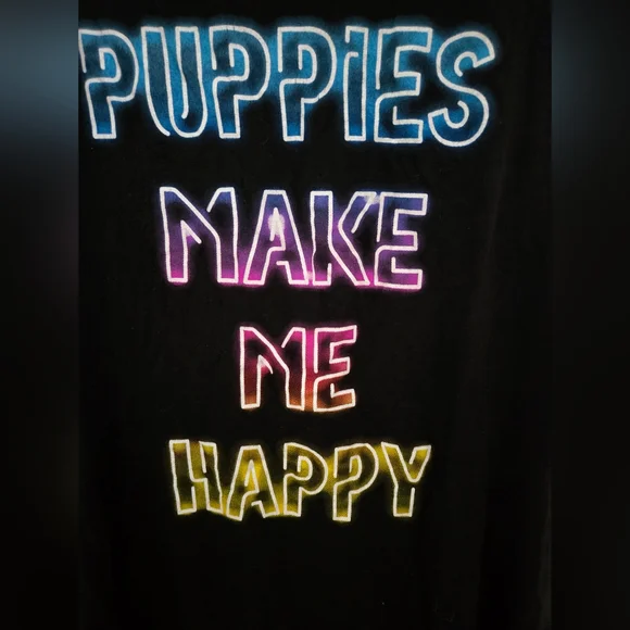 Puppies Make Me Happy Muscle Tank - Picture 2 of 7